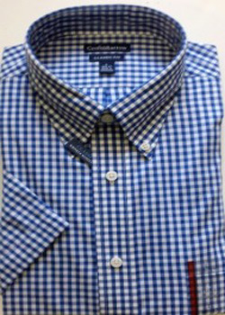 Palace Blue Check Short Sleeve Shirt | CUSTOM ADAPTIVE CLOTHING by ...