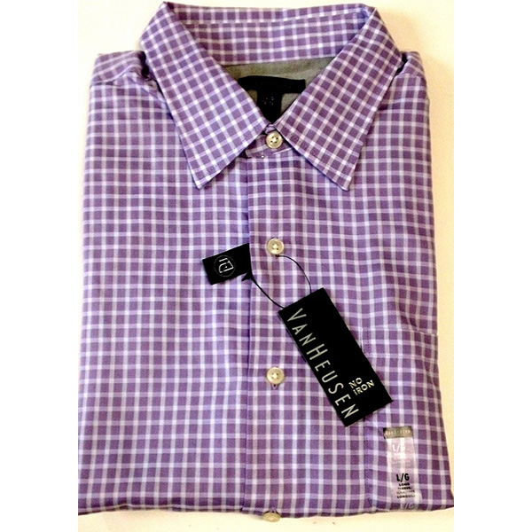 Velcro® Adapted Purple Viola Check Long Sleeve Shirt